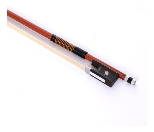 Arco De Violín Tamaño 4/4 Palo Octogonal, Rana De Ébano Y