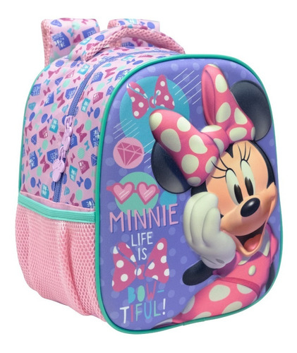 Mochila 10 Minnie Se - 10954 - Artigo Escolar Cor Rosa-escuro