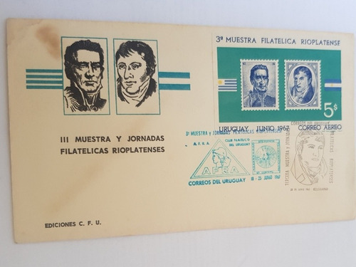 Sobre Primer Dia Exposicion Filatelica Rioplatense 1967