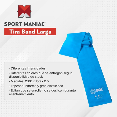 Imagen 4 de 5 de Set Banda Tiraband Importada 3 Tensiones Yoga Pilates