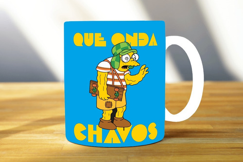 Taza 11 Onzas - Los Simpsons - Juan Topo Chavo Del Ocho