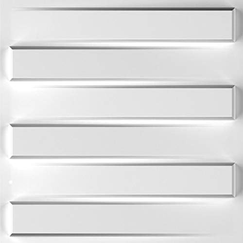 Art3d Paneles Decorativos 3d Diseño Rectangulo 12 Pcs Blanco