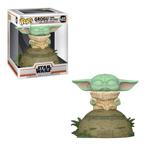 Funko Pop Mandalorian Baby Yoda Grogu #485 Usando La Fuerza