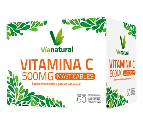 Vitamina C  500mg Comprimidos Masticables, Defensas, Antiage