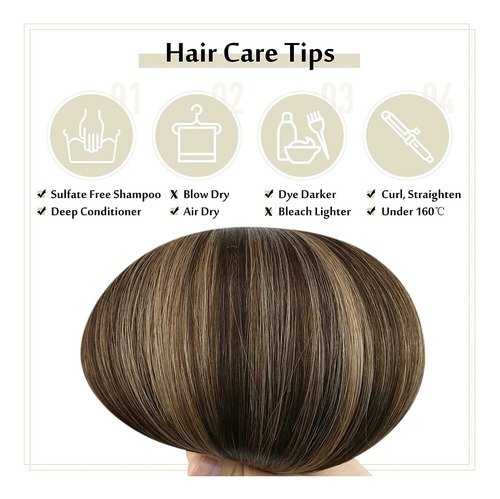 Extensiones Castaño 2 Castaño Ceniza 2 Castaño 120gr 16in