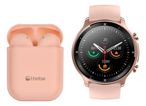 Pack Smartwatch Lhotse Runner 219 Pink + Audifono Rm12