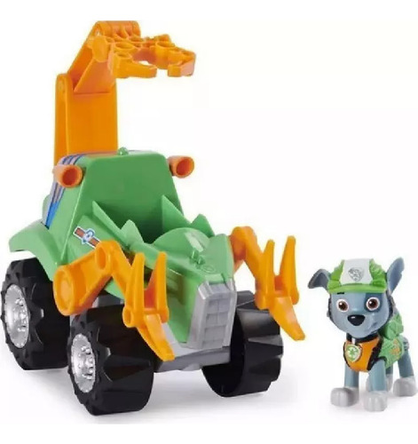 . Vehículo Paw Patrol Dino Rescue Rocky Deluxe Rev Up
