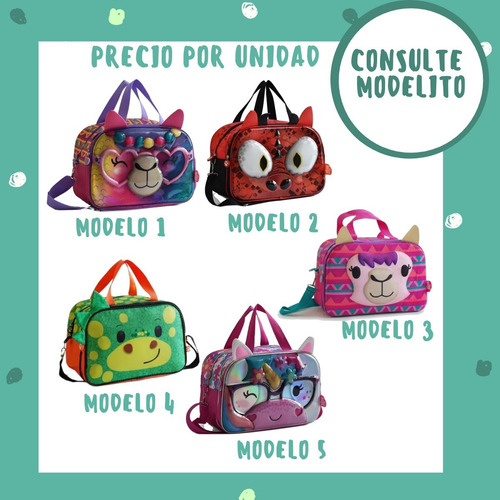 Bolso Zoo Bags Animalitos Tigre Buho Llama Ct Mmk