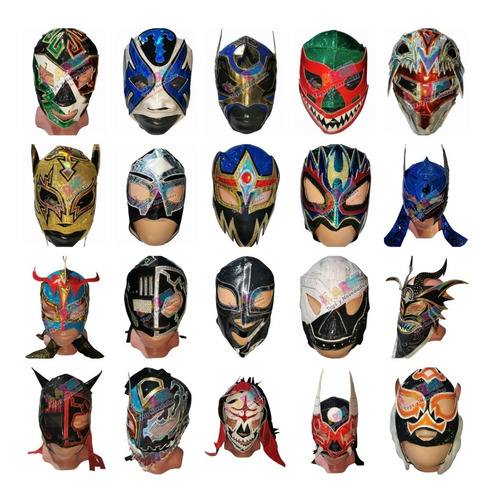 Lote De 20 Mascaras De Lucha Libre Hechura Semiprofesional