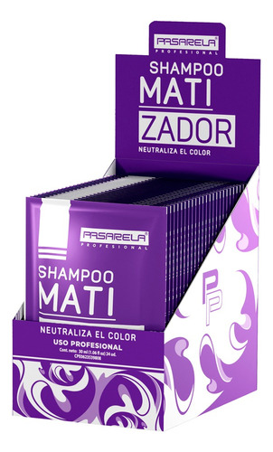 Shampoo Matizador 30grx24 Sachet Pasarela Profesional