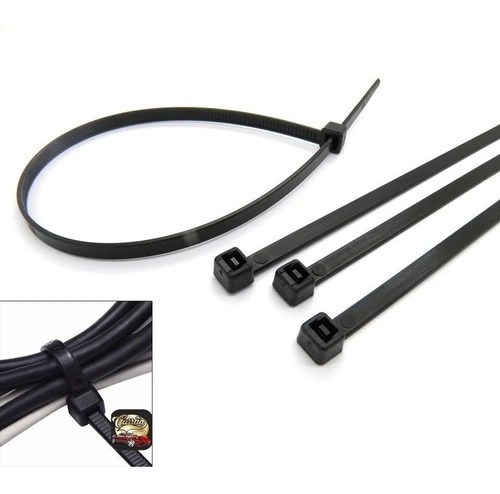 Kit 100 Enforca Gato Abraçadeira De Nylon Preta 400 Mm X 5,0