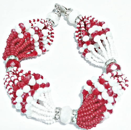 Pulsera Ide De Shango En 18 Hilos Cristal Y Chaquira