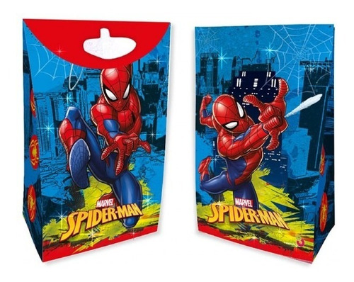 Pack 8 Bolsas Sorpresitas + Cierre Spiderman Cotillón
