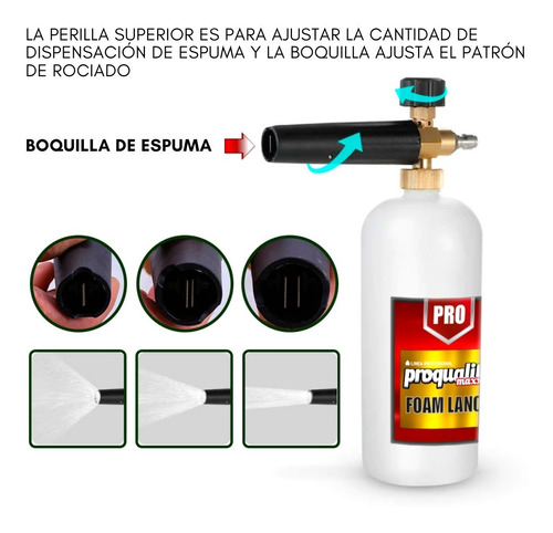 Imagen 3 de 9 de Pistola Foam Lance Para Hidrolavadoras + Foam Cleaner Por 1l