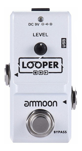 Pedal de efeito Ammoon Nano Series Nano Looper AP-09  branco
