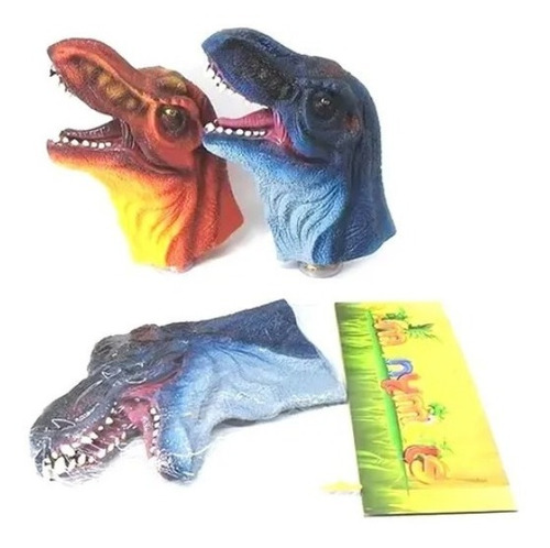 Imagen 4 de 5 de Titere De Goma Dinosaurio T-rex Jurassic World 26 Cm