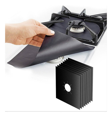 Estufa De Gas Reutilizable Protector De Estufa Negro