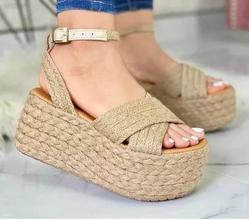 Sandalias De Plataformas Color Beige islamiyyat.com