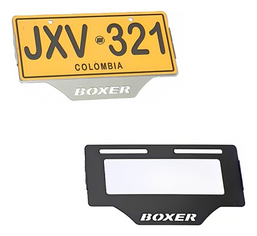 Porta Placa Boxer Portaplaca En Acero Inoxidable