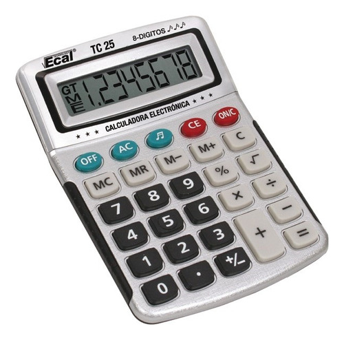 Calculadora Ecal 8 Dígitos Con Sonido Tc25