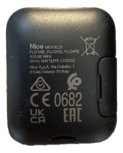 Control Nice Flo2re 2 Canales Original