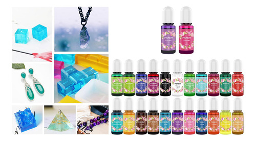 Resina Epoxi Pigmento Resina Colorante 10ml Tinte 24 Colores