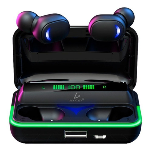 Audifonos Inalambricos Con Luz Led E Indicador De Bateria Color Negro Color de la luz Multicolor