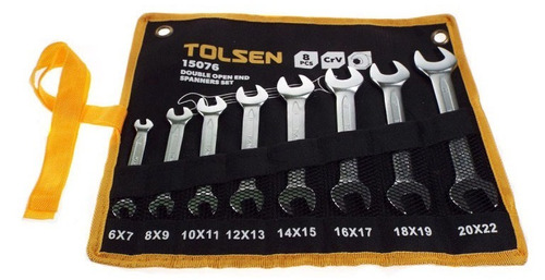 Jgo De Llaves 8 Pcs Material Crv Uso Industrial Tolsen 15076