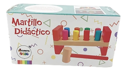 Imagen 6 de 10 de Juguetes En Madera Didácticos Banco Descarga Martillo +2años