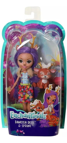 Muñeca Enchantimals Danessa Deer & Sprint Mascota Mattel