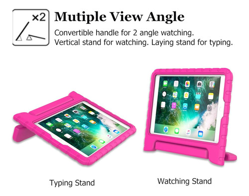 Funda Para iPad 9.7 Y iPad Air 2 A Prueba De Golpes En Rosa