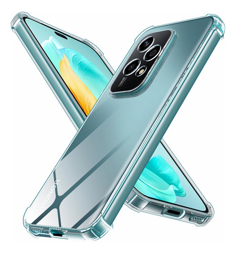 Funda Acrigel Airbag Rígido Para Honor 200 Lite 5g Transparente Acrigel Reforzado