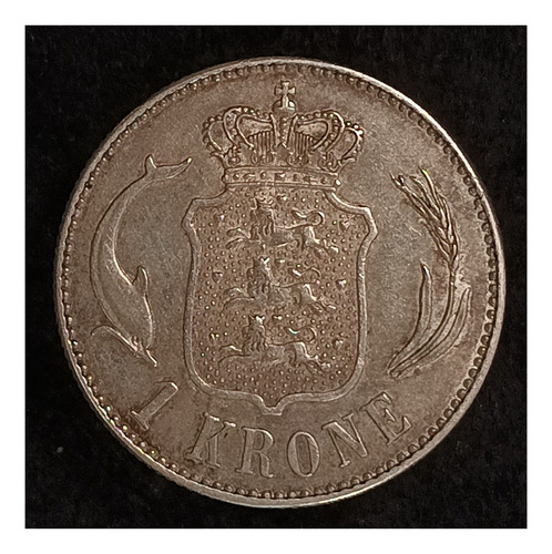 Dinamarca 1 Corona 1915 Excelente Plata Km 819 Christian X