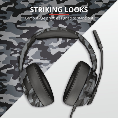 Imagem 5 de 5 de Headset Gaming Trust Gxt433k Pylo Mult Camo