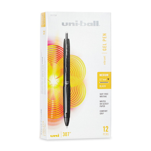 12 X Uni-ball 307 Retractable Gel Pens, Medium Point ()