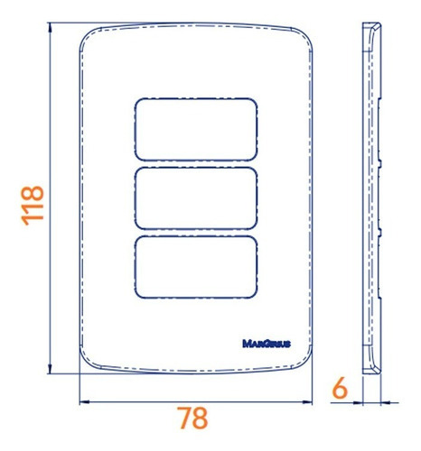 Conjunto Tomada 20a Kit 10 Unid 250v 4x2 Linha B3