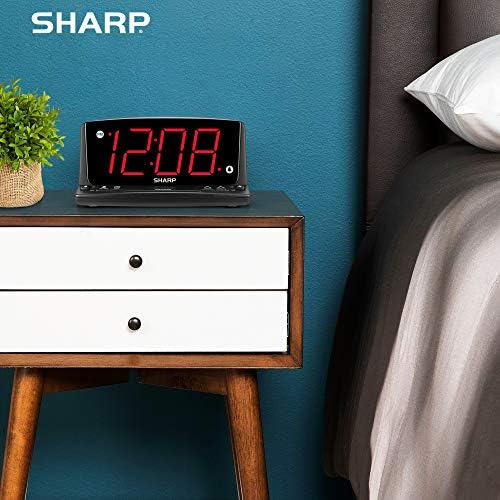 Reloj Despertador Led Sharp Operación Simple Números Grandes