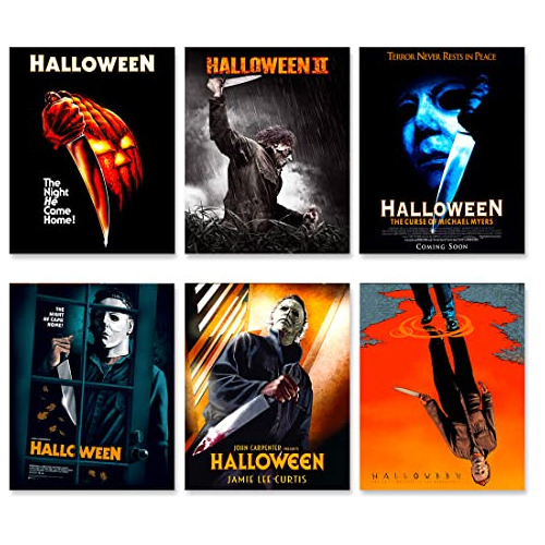 Póster De Película De Terror Set De 6 Pósters De Hal...