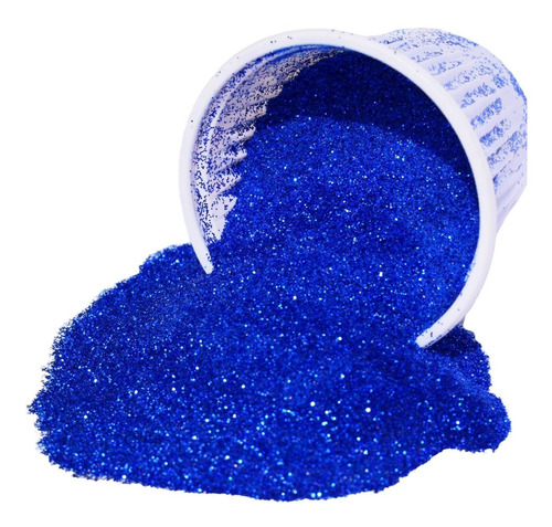 Glitter Em Pó Preto Purpurina Brilho P/ Artesanato Escolar Cor Azul-escuro