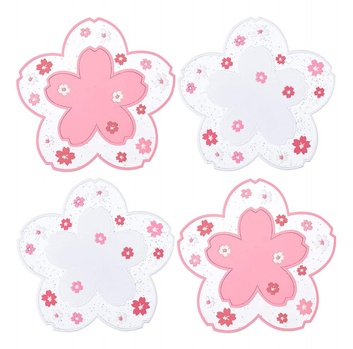 Kawaii Sakura Posavaso Para Taza Diseño Flor Color Rosa