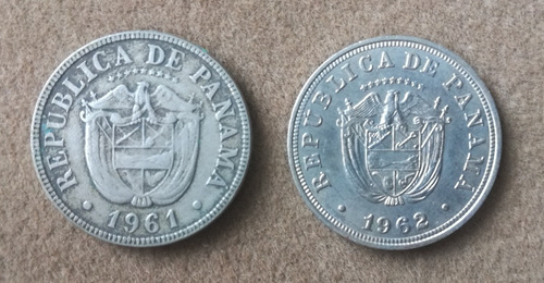 Panama - 5 Centesimos 1961 Y 1962