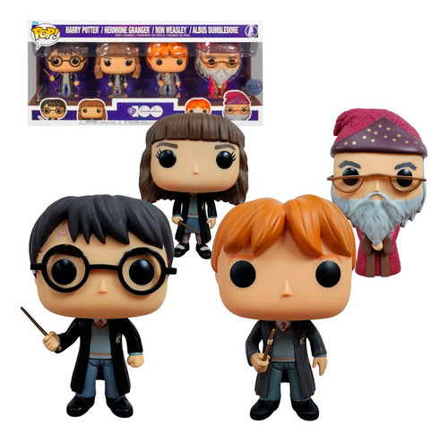 Pacote com 4 bonecos de aniversário da Funko Pop Harry Potter Warner Bros