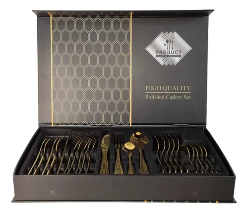 Juego Cubiertos Itensilio Acero Inoxidable Hogar Cocina Caja