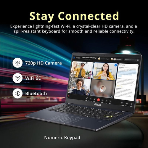 Laptop Asus Fhd Go 2024 De Doble Núcleo Intel Celeron N4500,