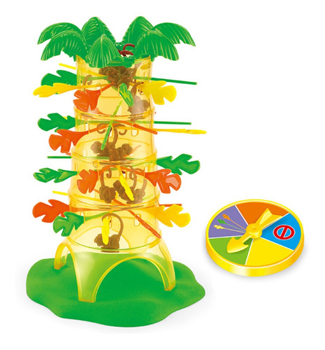 Brinquedo Pula Macacos Joguinho Infantil C Roleta Estratégia