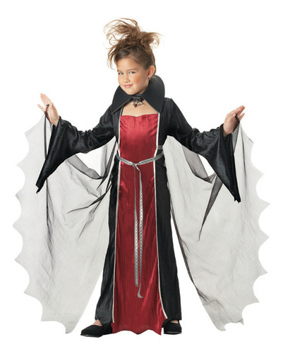 Disfraz Large (10-12) Para Niña Vampira Halloween