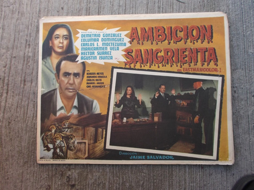 Antiguo Lobby Card Ambicion Sangrienta #8!