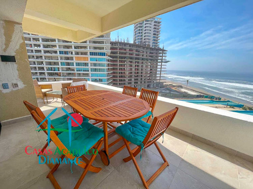 Cad Torre Uno 802. Terraza Doble Con Vista A Las Albercas Y Al Mar