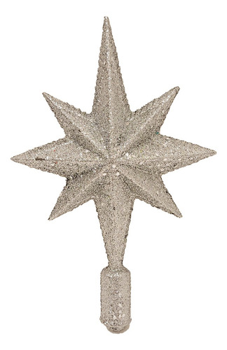 Punta Estrella Adorno Arbol Navidad Brillante 20 Cm Sheshu Color Plata