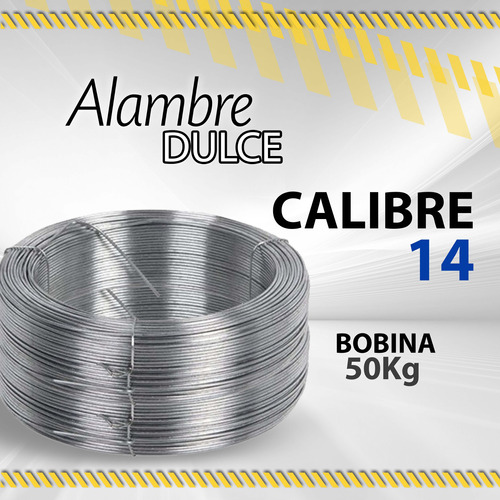 Alambre Dulce Calibre 14 Grueso 50kg Bobina / 09843